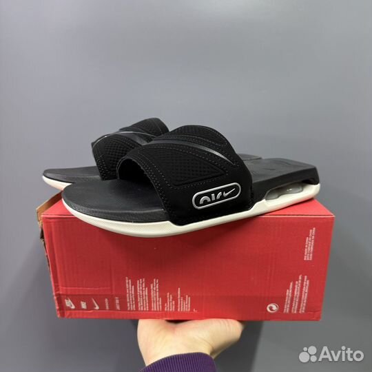 Шлепки Air Max Cirro Slide 'Black Metallic Silver'