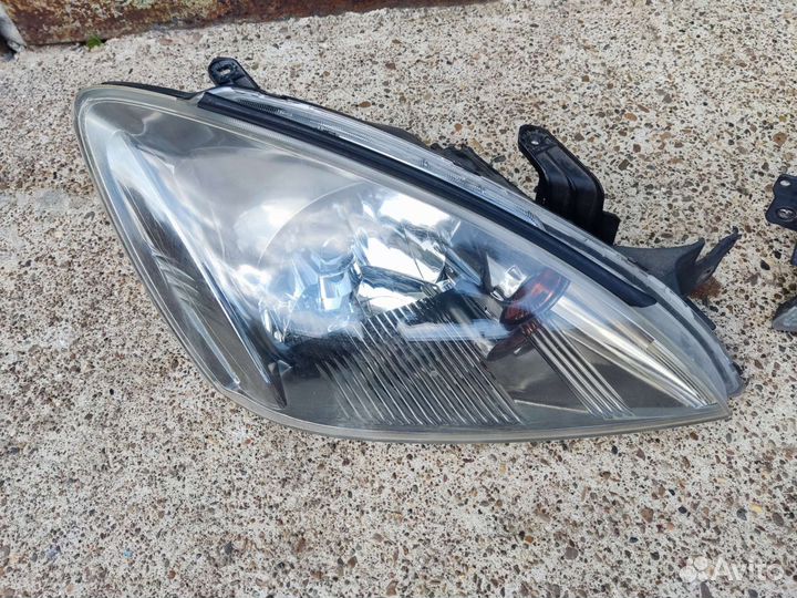 Фары чёрная маска ксенон Mitsubishi Lancer 9