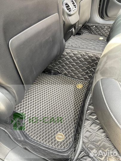 3D коврики из Экокожи+вставки ева Mercedes E-class