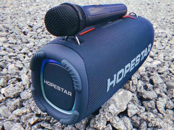 Колонки блютуз колонка Hopestar синяя