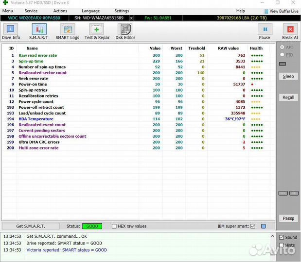 HDD 2Tb/500Gb 3.5''/2.5''