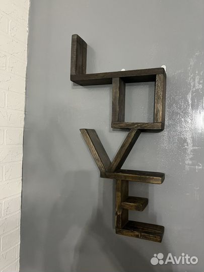 Полка настенная деревянная