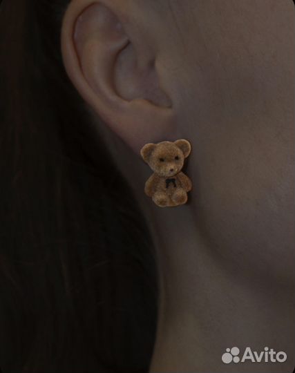 Сережки гвоздики мишки