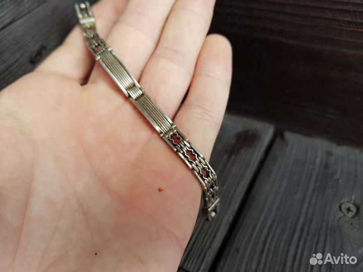 Браслет для часов 875 проба серебро
