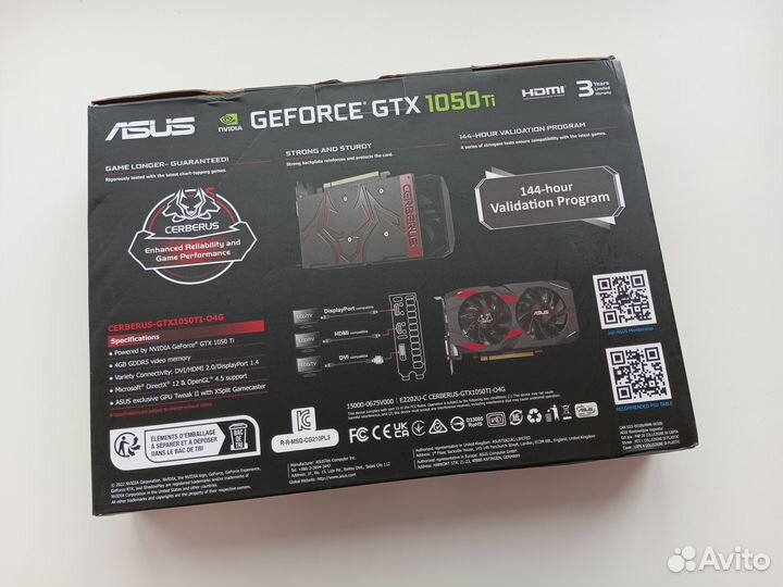 Новая Asus Cerberus GeForce GTX 1050 Ti OC 4GB