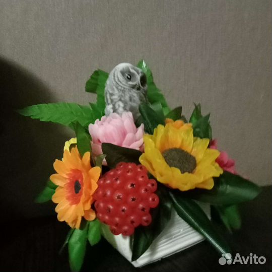 Букет из мыла,сувенирное мыло Совушки