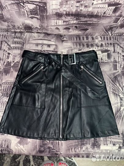 Кожаная юбка sinsay