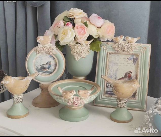 Подсвечники, ваза, рамка для фото