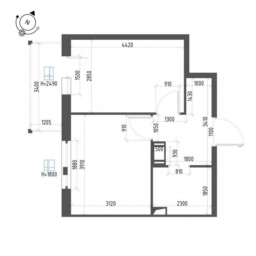 1-к. квартира, 35,8 м², 3/12 эт.