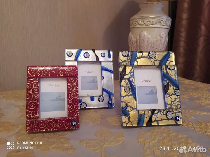 Фоторамка, стекло Мурано