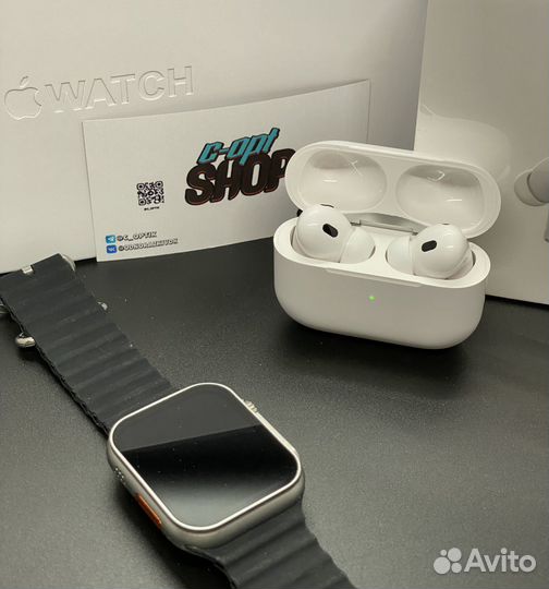 AirPods Pro 2 + Apple Watch 8 Ultra