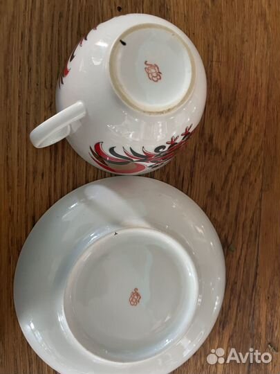 Чайная пара лфз - Красные петушки