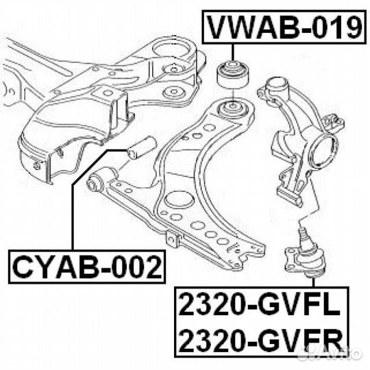 Сайлентблок рычага зад. audi a3/tt, vw golf 5 98