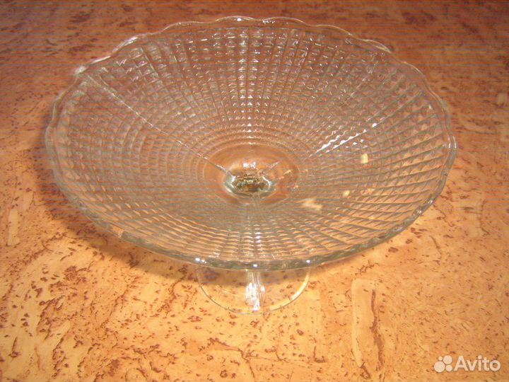 Ваза на ножке СССР винтаж люкс клеймо