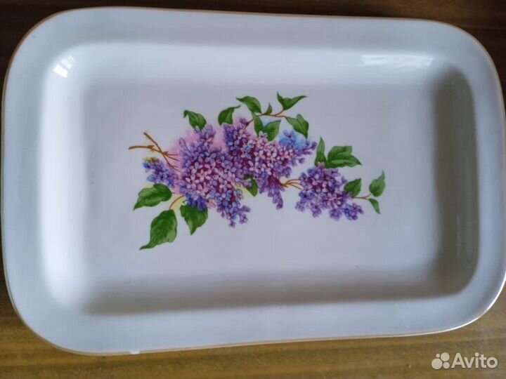 Поднос блюдо фарфор Дулево СССР для мяса рыбы