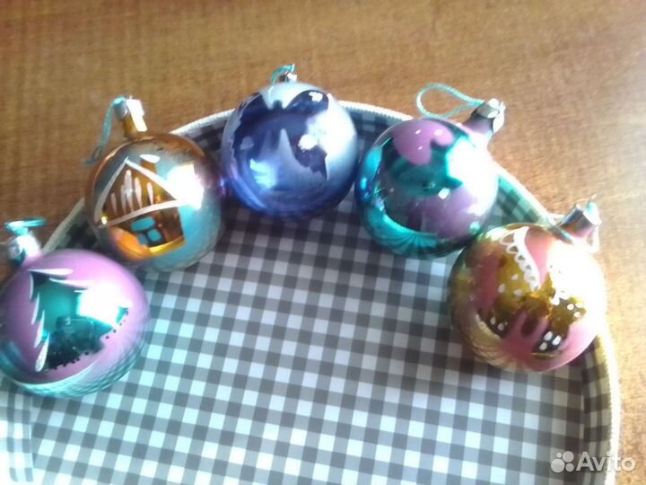 Шары на ёлку, конфетти СССР