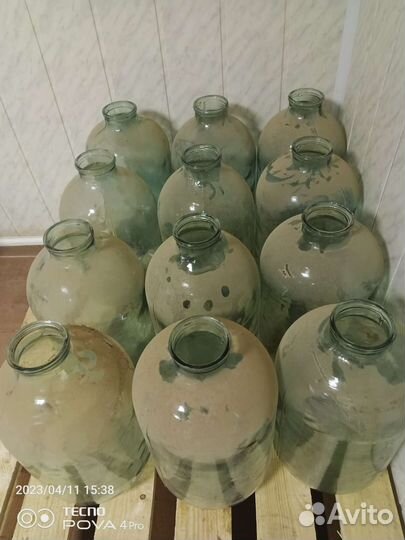 Бутыль стеклянная 10л СССР