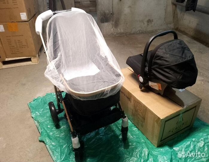 Компактная коляска 3 в 1 для путешествий