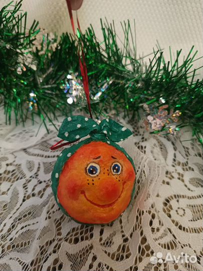 Ватные елочные игрушки# ручной работы