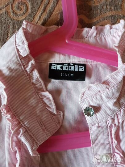 Блузка, рубашка школьная, р.134-146