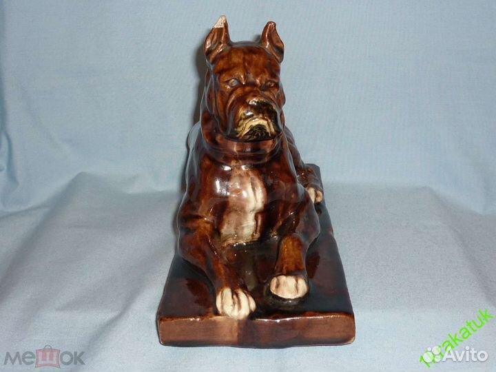 Собака боксер. егоров Е. Гжель. Керамика. схф-1