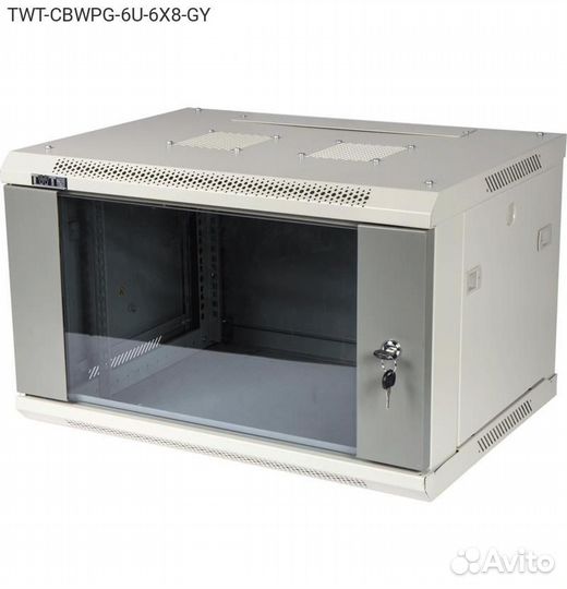 Настенный шкаф lanmaster PRO 6U Ш600xГ800мм Серый