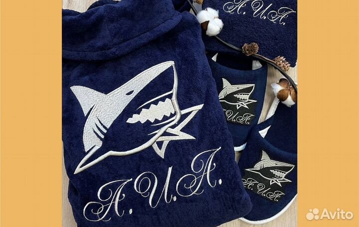 Набор мужской подарок: халат тапки полотенце