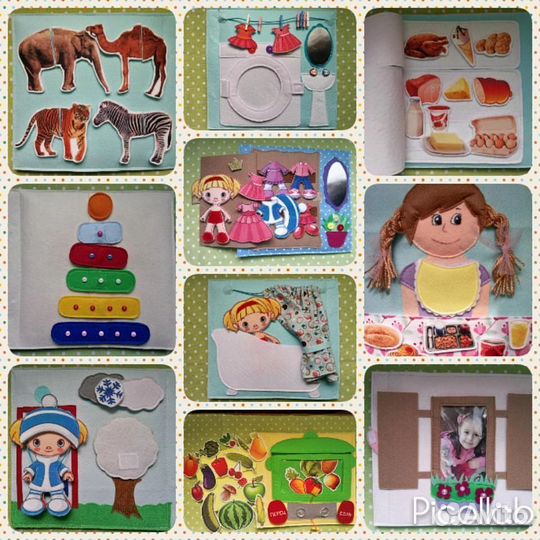 Развивающие книжки из фетра Фланелеграфы