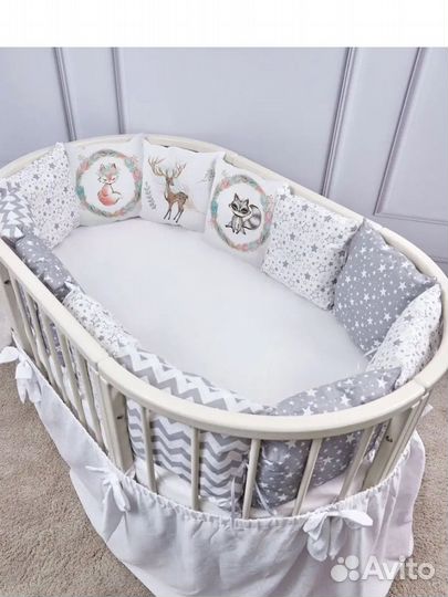 Бортики в кроватку детские новые мальчику девочке