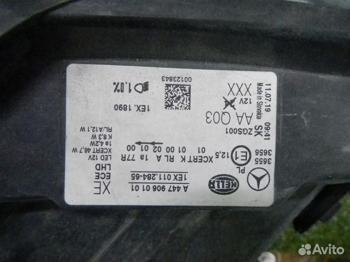 Фара левая Mercedes-Benz V-Class/Vito/Viano