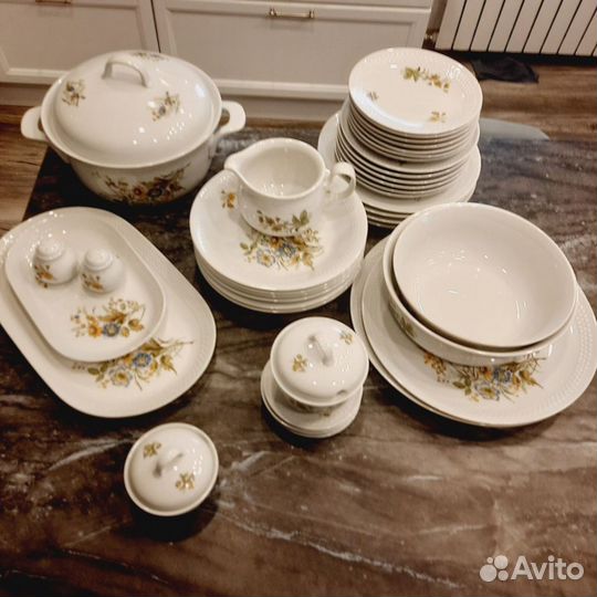 Столовый сервиз Кахла ГДР 38 предметов