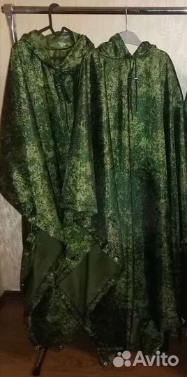 Дождевик пончо цифра камуфляж плащевка военный