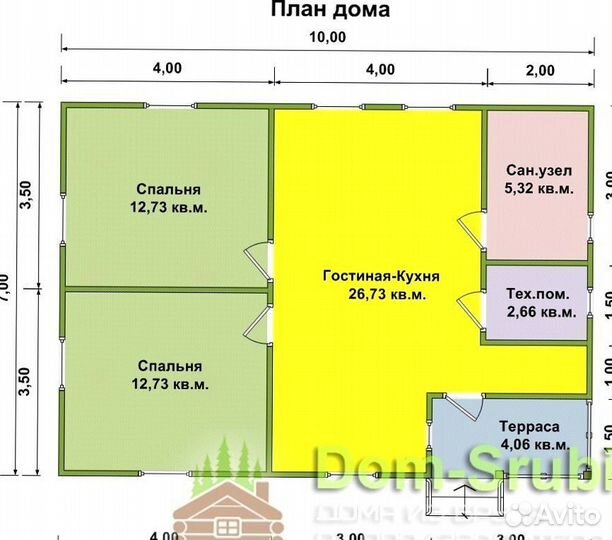 Талдом. Дом каркасный дк-34 (10х7). Строим в Срок