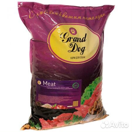Корм для собак Grand Dog meat c кусочками мяса