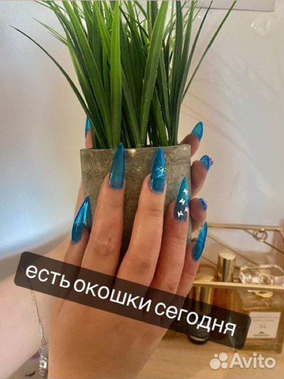 Маникюр наращивание ногтей модель