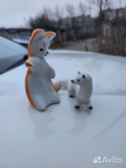 Статуэтки Лисенок и куница