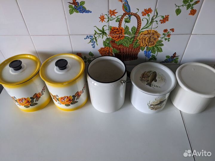 Эмалированная посуда и тазы СССР