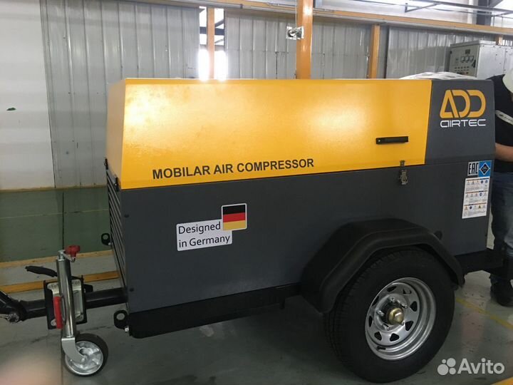 Дизельный передвижной винтовой компрессор (7 Бар)
