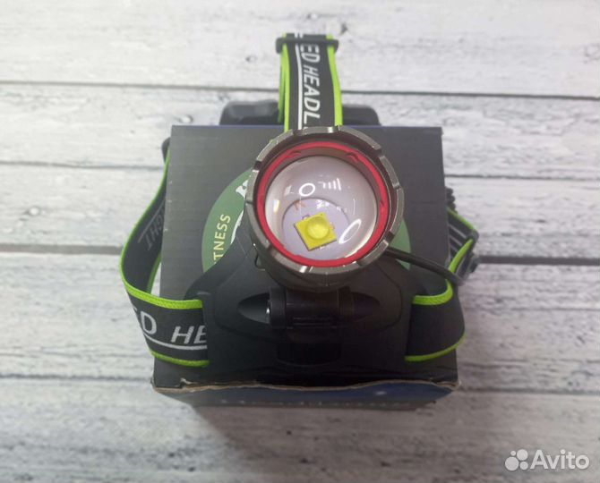 Налобный фонарик металл