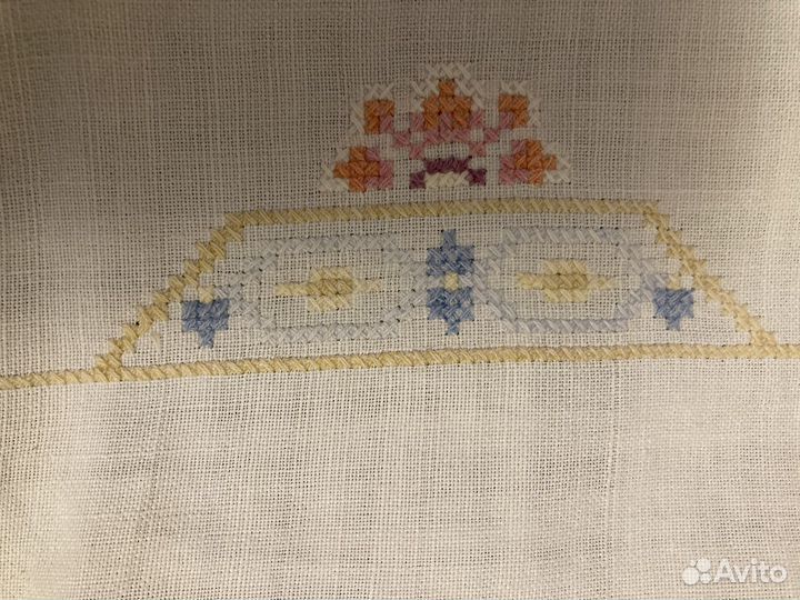 Скатерть льняная старинная