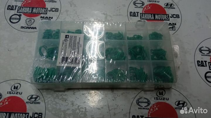 Набор колец резиновых зеленых в контейнере (270шт)