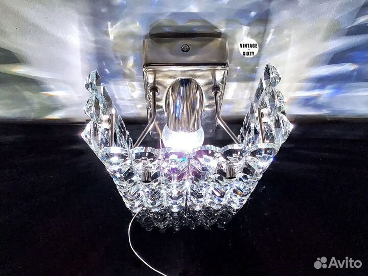Настенный светильник бра хрустальное СССР 70-е гг