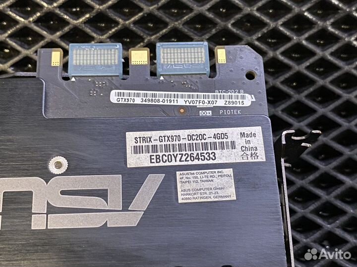 Видеокарта asus nvidia gtx 970 4g