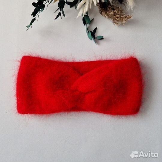 Повязка на голову вязаная в наличии и под заказ