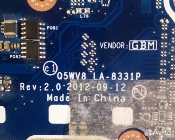 Материнская плата Q5WV8 LA-8331P Rev:2.0