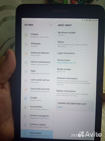 Планшет Samsung tab e 8.0