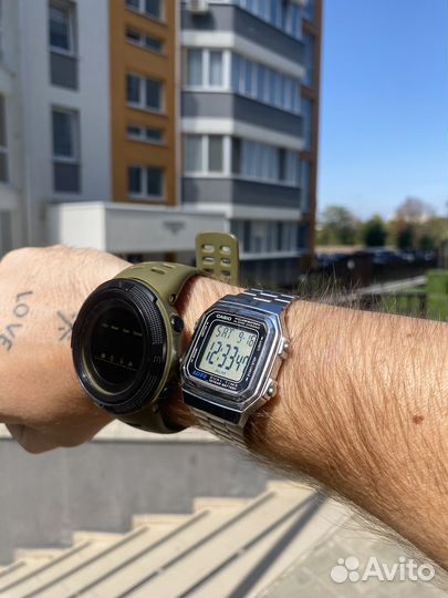 Часы мужские Casio Illuminator A-178 Silver