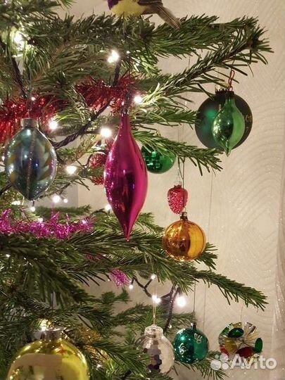 Ёлочные игрушки гирлянда фонарики СССР