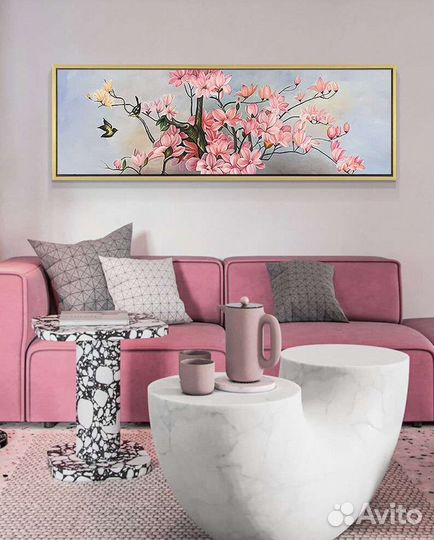 Картина маслом ручной работы Магнолия