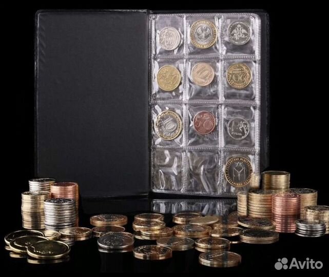 Монетник, кляссер для монет, альбом на 72 ячейки